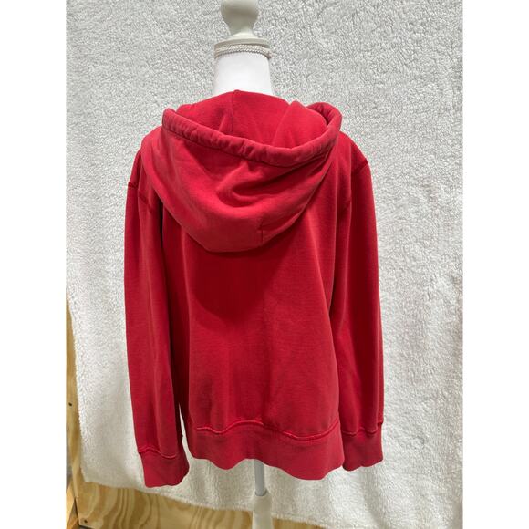 American Eagle Outfitters Red Full Zip Hoodie XS Embroidered Crest Logo AE 1977 - Picture 9 of 9